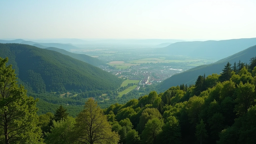Výhled z Kleť rozhledny na Český Krumlov